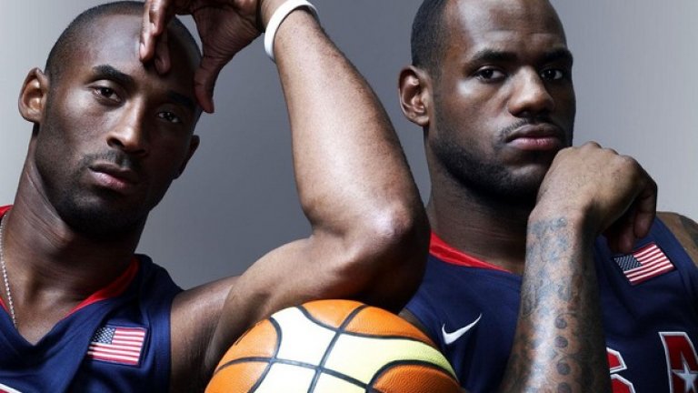 Кобе с новия Крал на НБА - Леброн Джеймс.