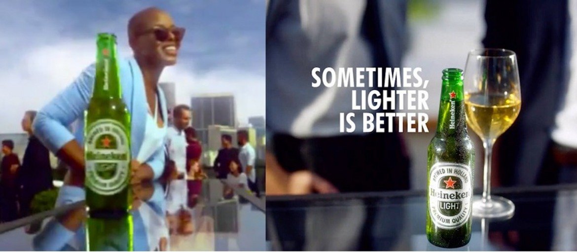 Мнозина се възмутиха на рекламата за нискокалоричната бира на Heineken и нейния слоган "Sometimes lighter is better".