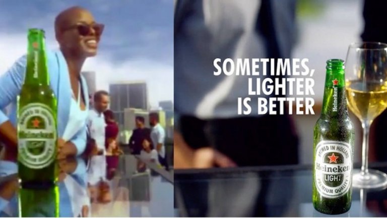 Мнозина се възмутиха на рекламата за нискокалоричната бира на Heineken и нейния слоган "Sometimes lighter is better".