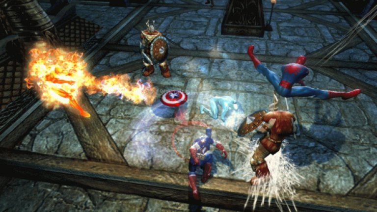 Marvel: Ultimate Alliance
PlayStation 2, PlayStation 3, Xbox, Xbox 360, PSP, Wii, GameBoy Advance
Тази екшън ролева игра се появи през 2006 г.  и се превърна в комерсиален хит и фаворит на феновете за всяка една от половин дузината платформи, за които излезе. Историята в нея е изцяло по каноните на Marvel и може да играете както с популярни супергерои като Капитан Америка и Спайдърмен, така и с по-неизвестни като Черната пантера. Успехът на Marvel: Ultimate Alliance доведе и до появата на продължение, което е също толкова добро и позволява на геймърите да изберат страна във войната между супергероите.