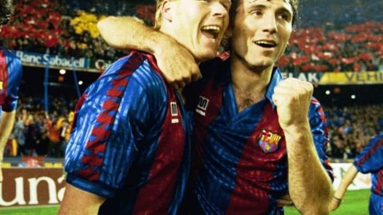 Незабравимо дуо в Барселона – Христо Стоичков и Роналд Куман.