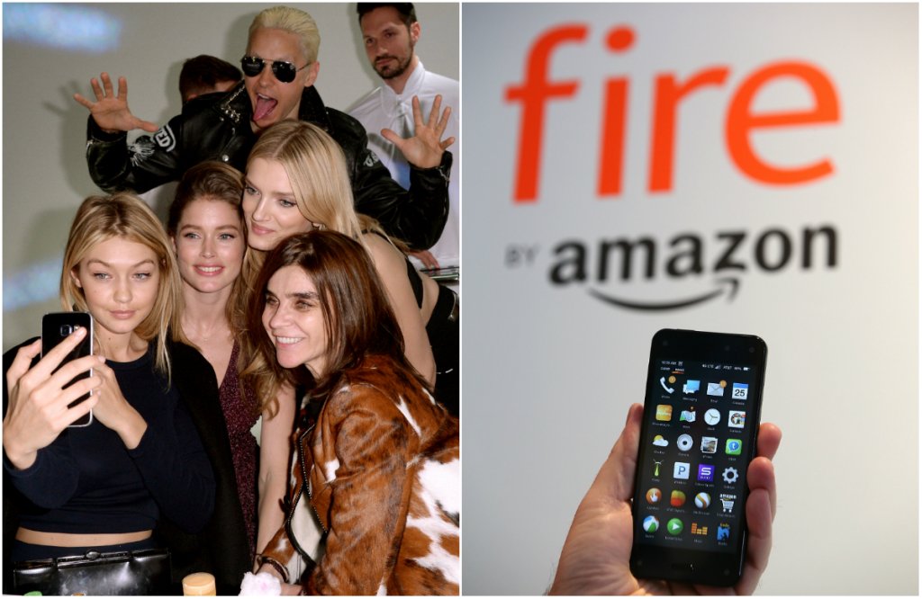 amazon, селфи, джиджи хадид, колаж