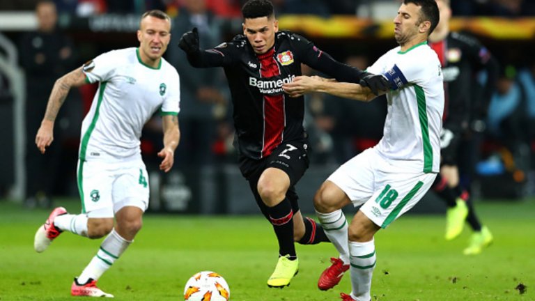 Лудогорец изигра най-добрия си мач през кампанията в групата, но това не стигна за победа срещу Байер.