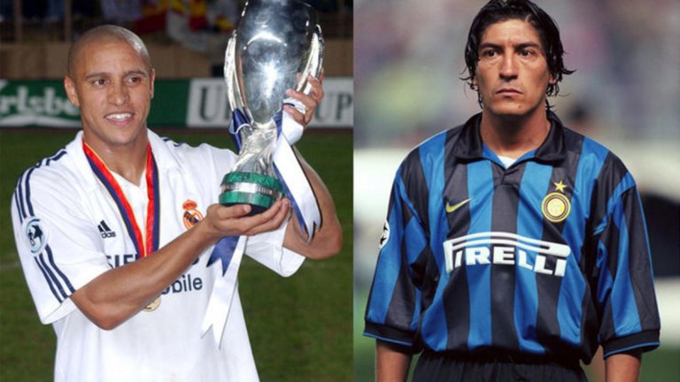 Роберто Карлос в Реал Мадрид за Иван Саморано в Интер

Саморано беше сред най-желаните нападатели в европейския футбол през 1995 г., но в следващата година напусна Реал, след като започна да бъде изместван от изгряващия Раул. Чилиецът се присъедини към Интер на Рой Ходжсън, а в замяна на "Бернабеу" заигра Роберто Карлос - за да се превърне в един от най-великите леви бекове в историята на футбола и да прекара над 10 години в Мадрид, през които да спечели куп трофеи.

Престоят на Саморано в Интер не беше пълен провал. Все пак той се запомни най-вече с решението на нападателя да заиграе с номер 18, но на фланелката му да има знак "плюс" между цифрите 1 и 8. Причината? Номер 9 беше зает от Роналдо...

Победител: Реал Мадрид