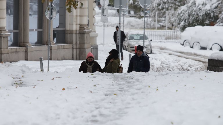 До 35 см сняг в София - спрял ток и промени в градския транспорт (снимки)