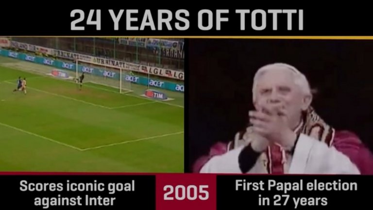 2005 г.
Вкарва онзи легендарен гол срещу Интер; Бенедикт XVI става папа след 27 години на папа Йоан Павел II