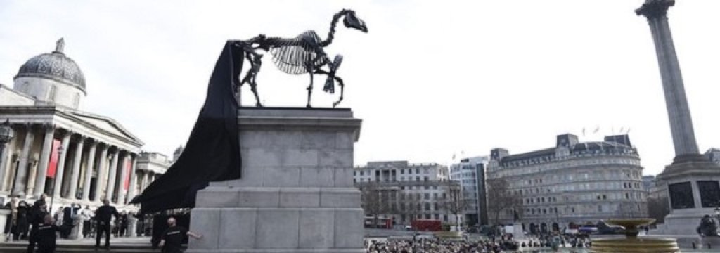 Trafalgar Square - horse skeleton