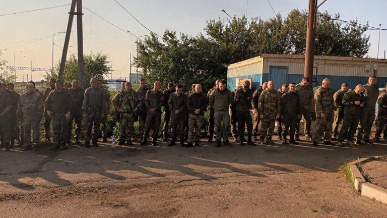 Руски войници на граничния пункт Бугаевка във Воронежка област