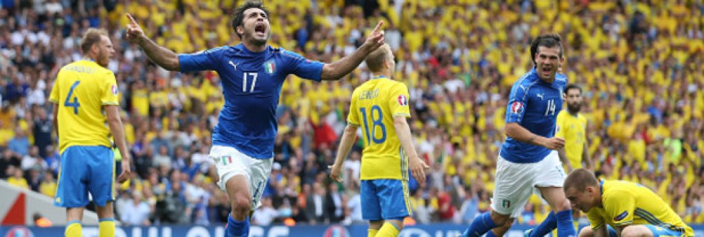 88. Едер за Италия при 1:0 над Швеция. 
