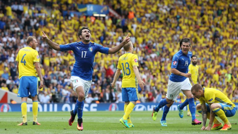 88. Едер за Италия при 1:0 над Швеция. 