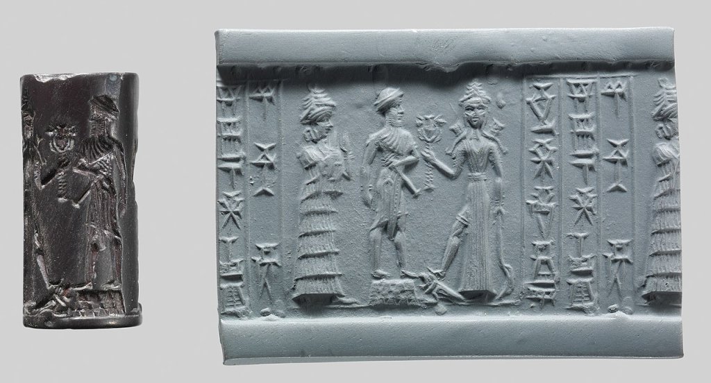 1280px-Cylinder_seal,ca._18th–17th_century_B.C._Babylonian