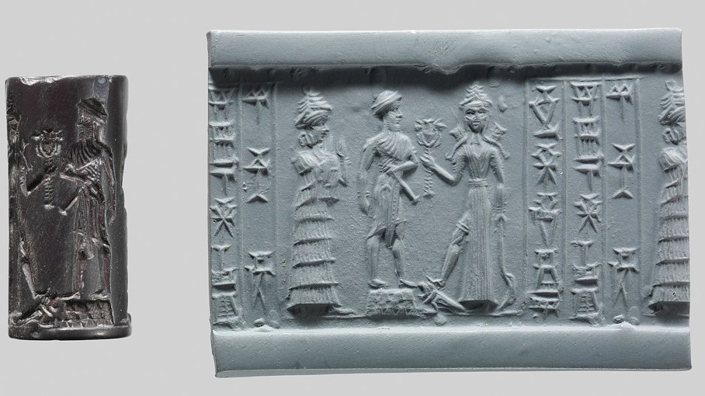 1280px-Cylinder_seal,ca._18th–17th_century_B.C._Babylonian