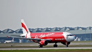 AirAsia Airbus A320 departing Kuala Lumpur