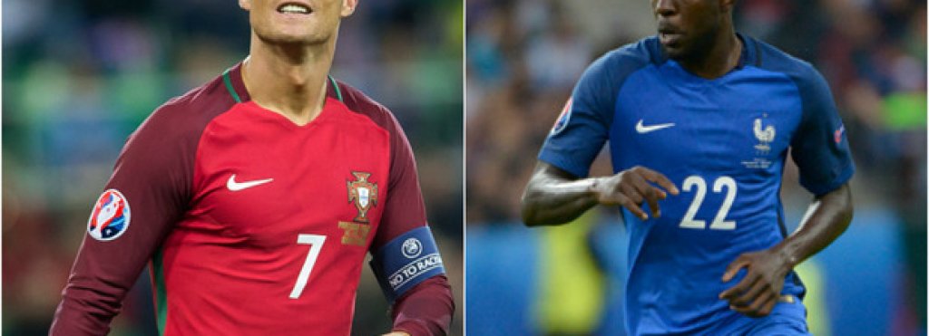 Ключови сблъсъци: Кристиано Роналдо срещу Самюел Юмтити
Това е дуел, който съвсем скоро ще видим и в Примера. 22-годишният Юмтити бе купен от Барселона и може още тази вечер да покаже защо. Бранителят влезе „на пожар” след наказанието на Адил Рами, правейки дебюта си за Франция само седмица преди финала. Очевидно е, че Дешан е доволен от представянето му и ще му се довери отново и в последния мач на Евро 2016. Представи се добре като партньор на Кошчелни и срещу Германия. Роналдо обаче е готов отново да поведе страната си към победата. След четири години ще е на 35 и едва ли ще го видим на следващото Евро. А какъв по-хубав начин да се сбогуваш с европейските футболни финали след победа на финала?