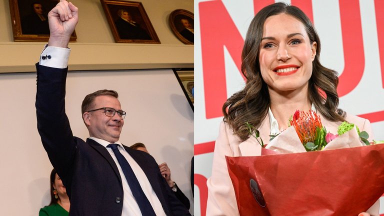 Консерваторите на Петери Орпо (вляво) спечелих оспорвана битка за първото място