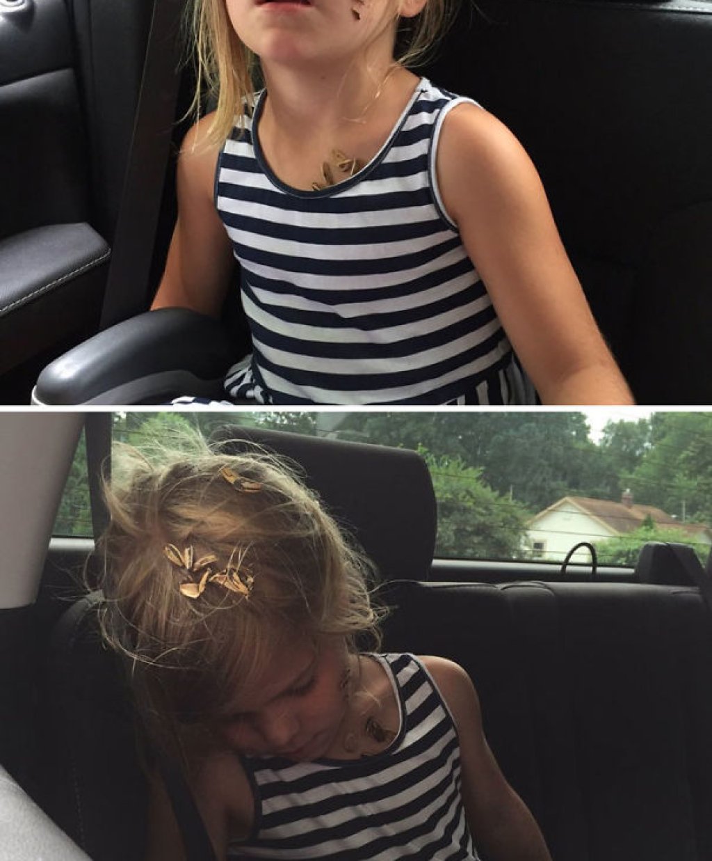 Майката спокойно си шофирала и люпила семки, които фриволно решила да плюе през прозореца. Дано спящата ѝ дъщеря не е глътнала някоя люспа.