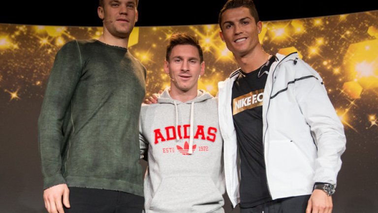 Нойер, Меси и Роналдо - претендентите за "Златната топка" за 2014-а. И тримата попадат в тази класация, а Роналдо е двоен рекордьор в нея...