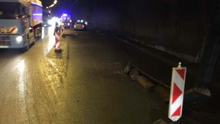 След инцидента в тунел „Ечемишка", при който загина жена, участък от магистралата е затворен за неопределено време