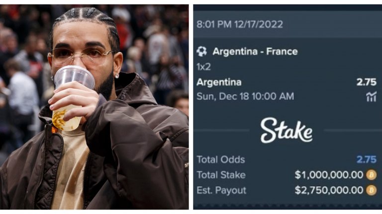 Ако Аржентина беше спечелила финала в редовното време, Дрейк щеше да спечели 2,75 млн. долара
