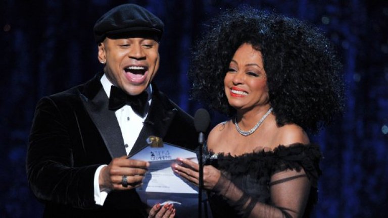 Рапърът Ел Ел Куул Джей и певицата Даяна Рос на 54-тото издание на наградите "Грами"