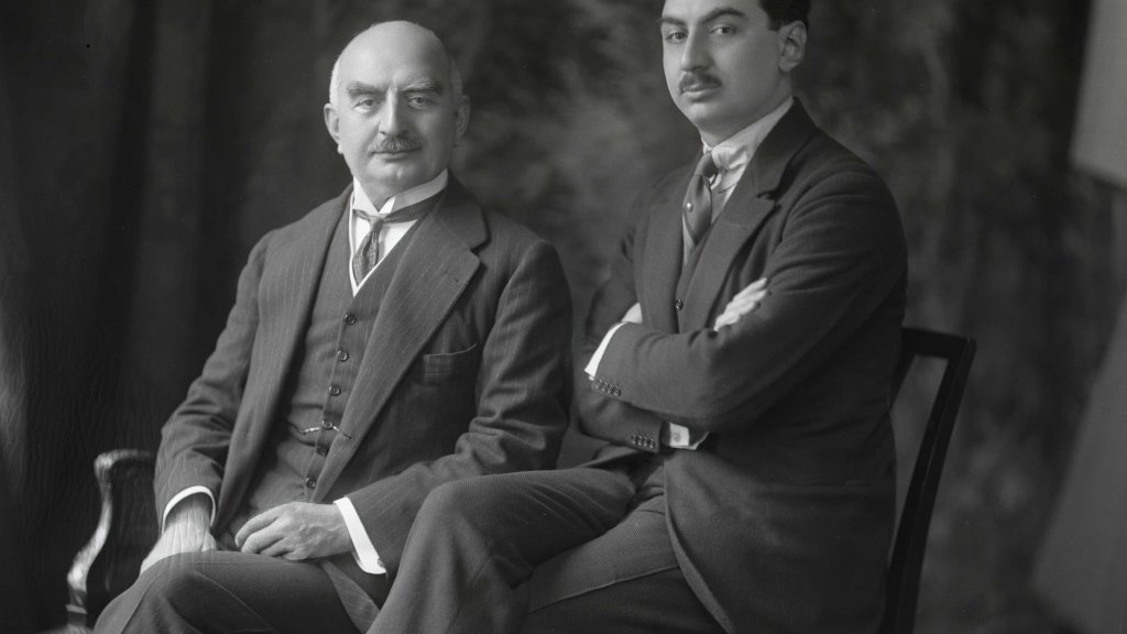 Calouste Gulbenkian and his son.