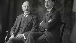 Calouste Gulbenkian and his son.