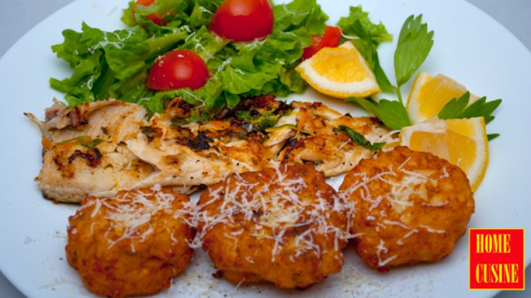 Оризови кюфтенца с пъстърва на скара