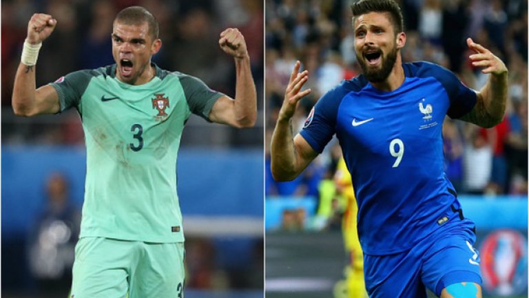 Ключови сблъсъци: Пепе срещу Оливие Жиру
Жиру не е от всеобщите любимци. Повечето забелязват само блясъка на Гризман. Нападателят на Арсенал обаче е изключително важен за Франция, най-много с играта си във въздуха. Точно там ще бъде големият сблъсък с Пепе. Бранителят на Реал също не е от най-обичаните футболисти, но на това първенство играе прекрасен футбол и въпреки че пропусна полуфинала с Уелс, е изключително важен за тима на Фернандо Сантош.