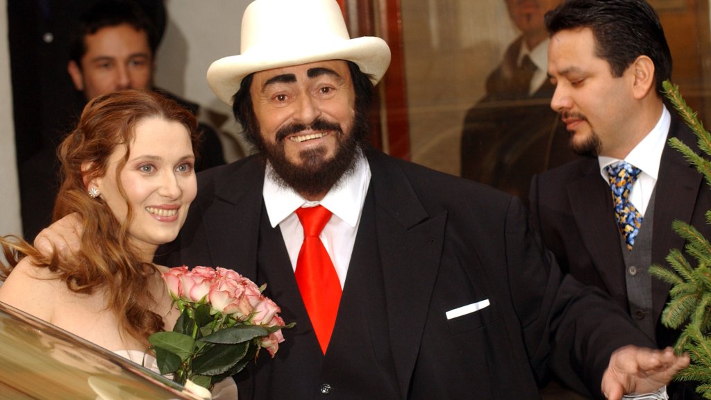Luciano Pavarotti And Nicoletta Mantovani Wedding