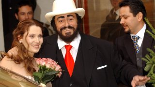 Luciano Pavarotti And Nicoletta Mantovani Wedding
