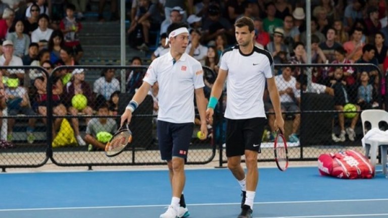 Григор вече игра двойки през сезона.