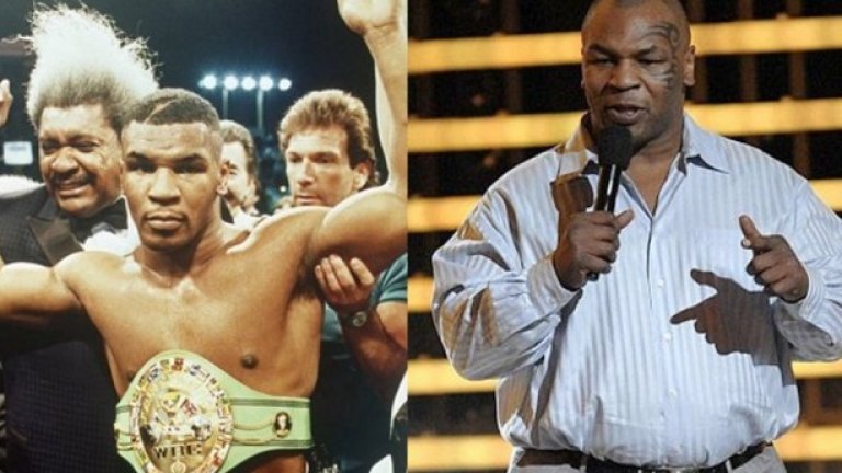 7. Майк Тайсън
Абсолютен световен шампион в тежка категория, с 50 победи и 6 загуби, това е Майк Тайсън. В пика на кариерата си през 1988 г. тежи 99 кг. 
Животът Майк Тайсън е имал много възходи и падения. Наред с многото си успехи, той също се е борил с наркоманията, диагностициран е с биполярно разстройство, а дъщеря му почина през 2009 г.