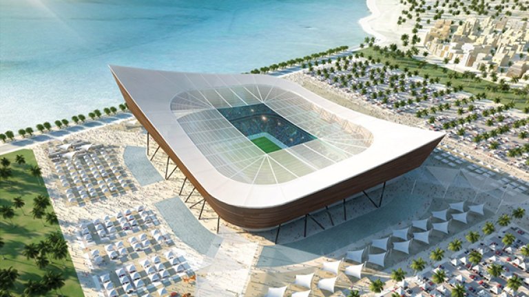 Един от катарските проекти за стадион за Световното първенство. Катар ще пръсне над 200 милиарда долара за организирането на шампионата 