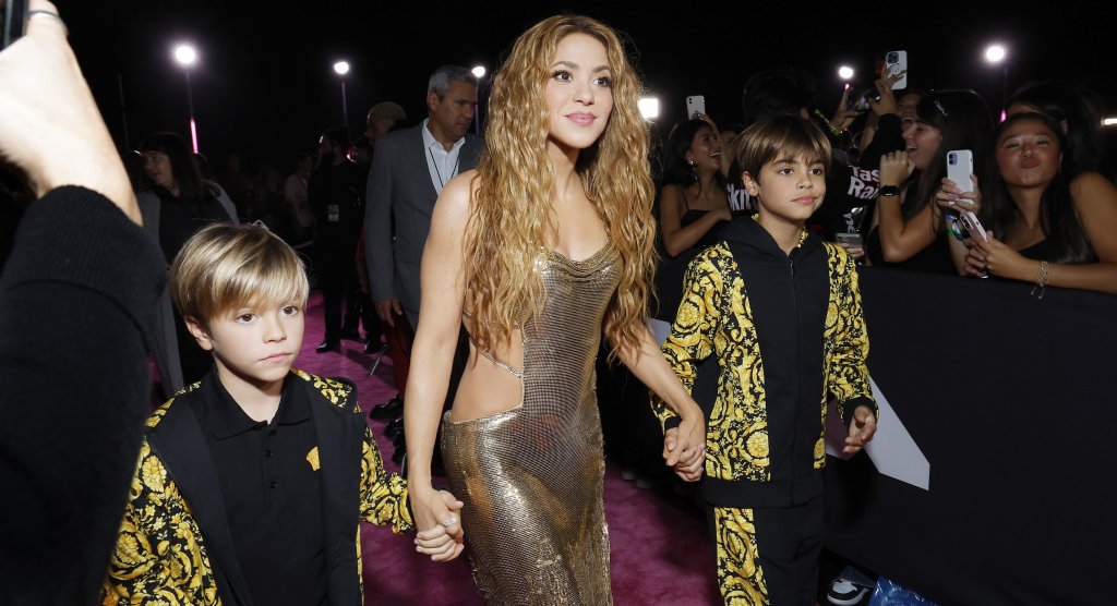 Шарира се появи на наградите със синовете си Милан и Саша. И тримата облечени във "Версаче".