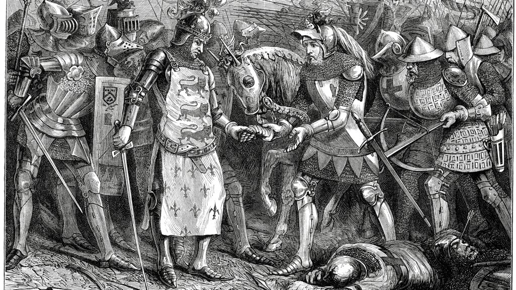 Сражението е част от Стогодишната война между Англия и Франция