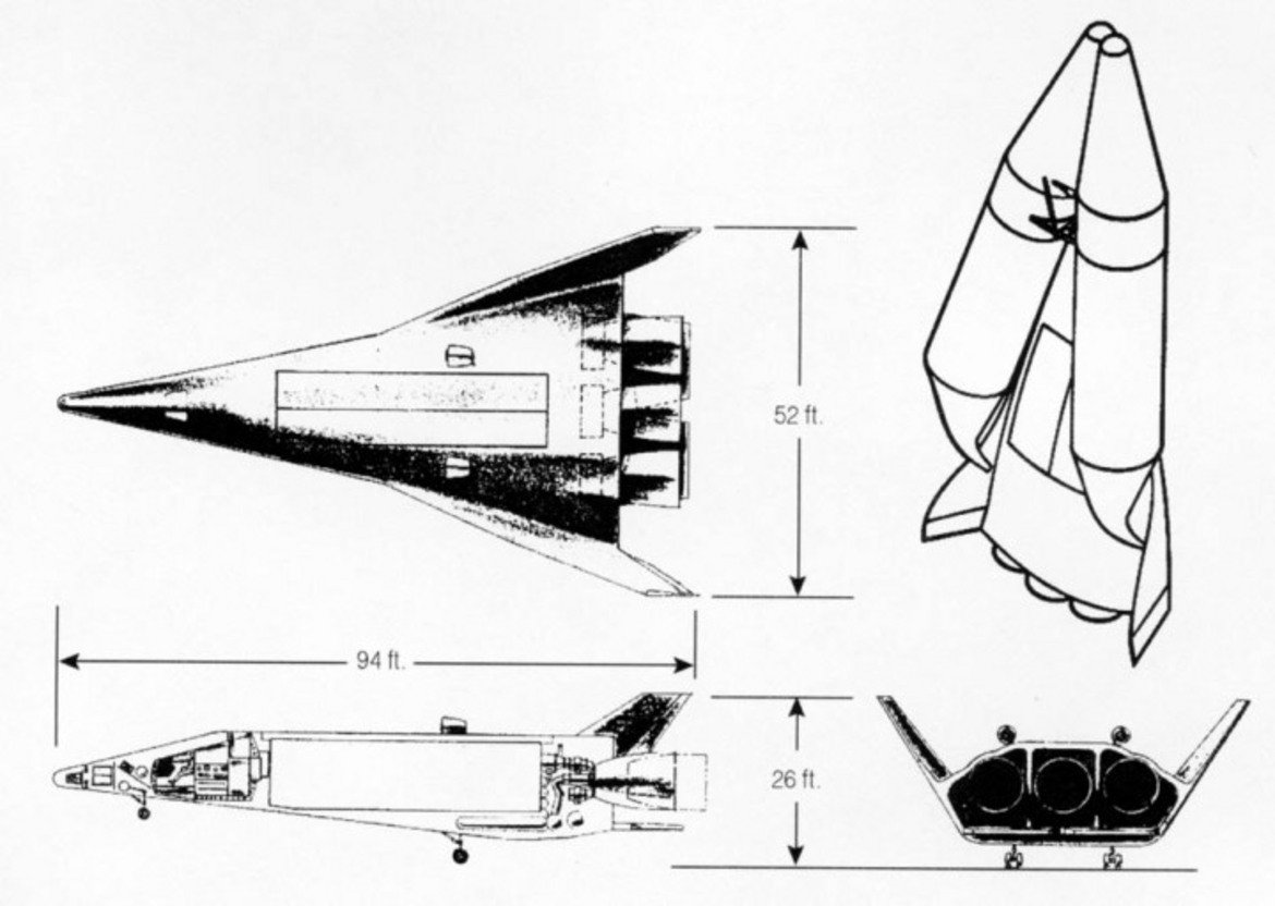 7. Lockheed Starclipper

Дългият 56 метра Starclipper е трябвало да доведе до началото на нова ера в конструкцията на космически совалки в САЩ. Тя е била най-големия подобен проект през 60-те години. Планът е бил да освобождава своя горивен резервоар и след обратното навлизане в атмосферата да разтваря крилата си, за да се приземи безопасно. Проектът за гигантската совалка обаче така и не става реалност.