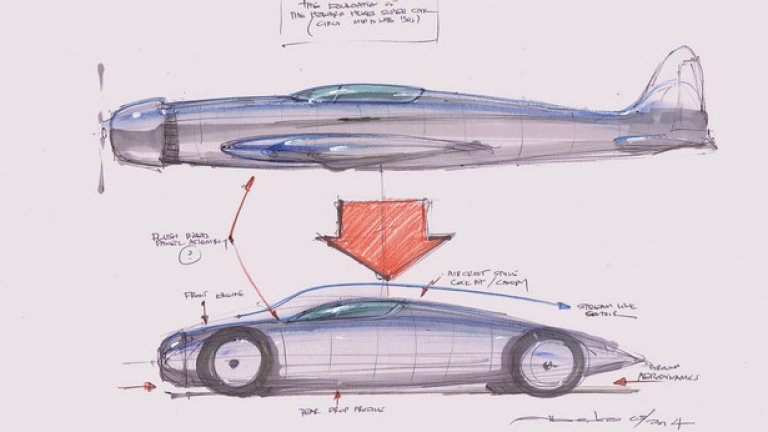 В алтернативния свят на Уорд автомобилните дизайнери черпят вдъхновение от самолетите