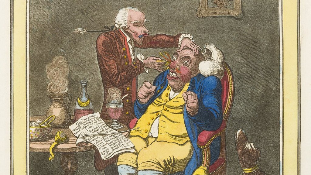 Hand-coloured_etching_by_James_Gillray,_depicting_the_use_of_Perkins'_Tractors
