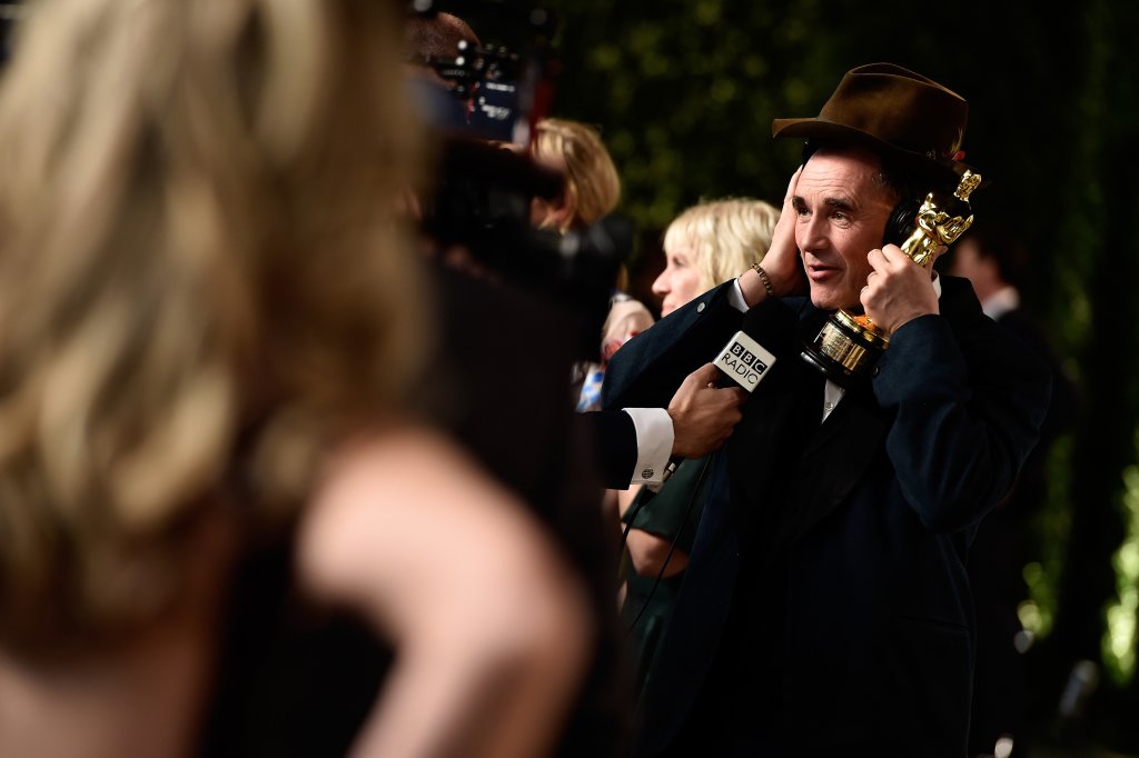 Марк Райлънс преди традиционното парти на Vanity Fair
