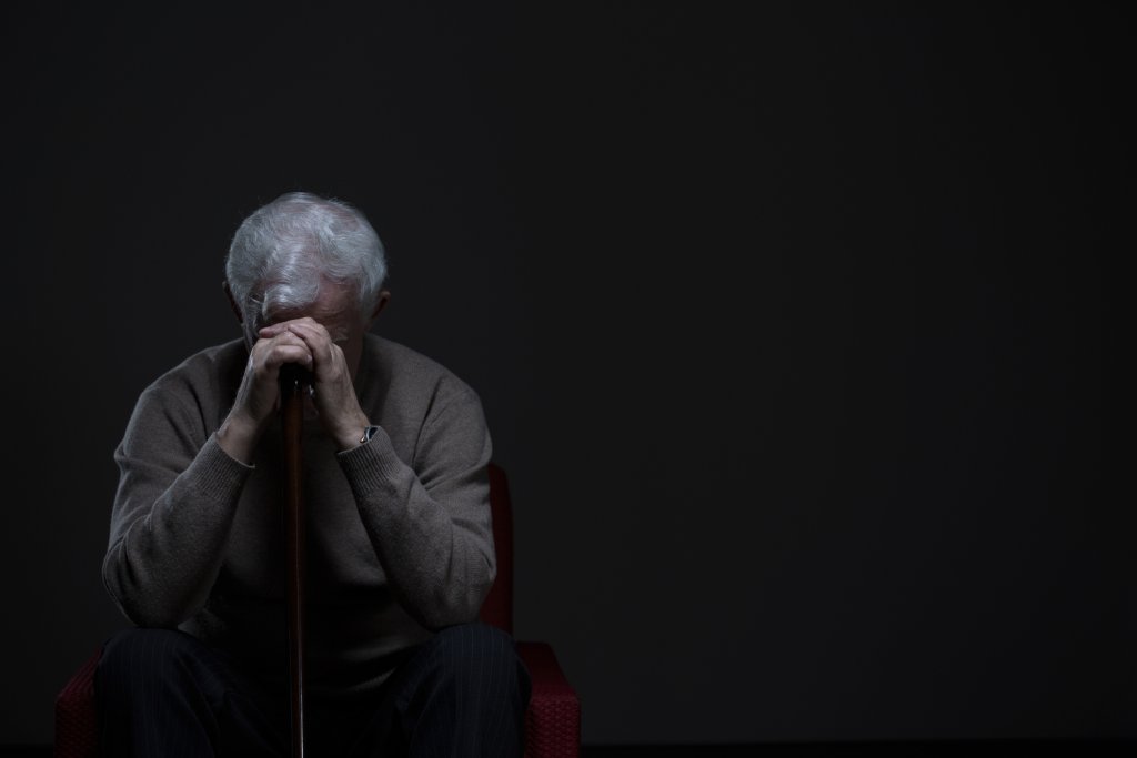 Elder man with depression