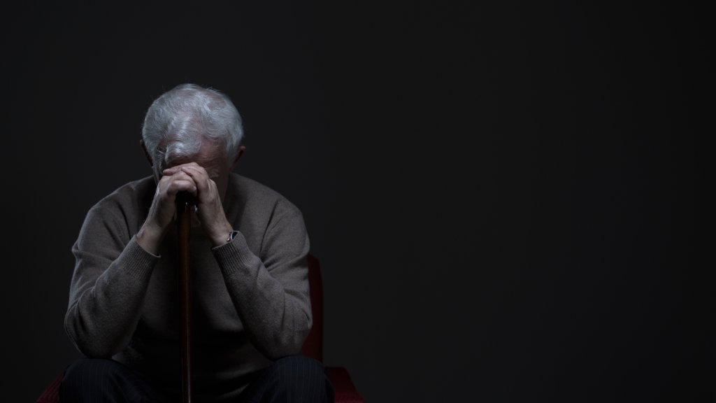 Elder man with depression