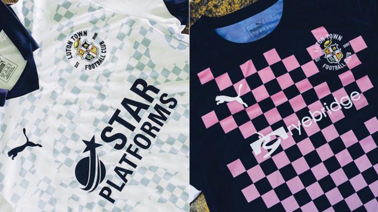 8. Лутън
Лутън спечели титлата в Лига 1 и промоция в Чемпиъншип, но феновете едва ли ще са доволни от шахматните екипи за гостуване. А и розовото…