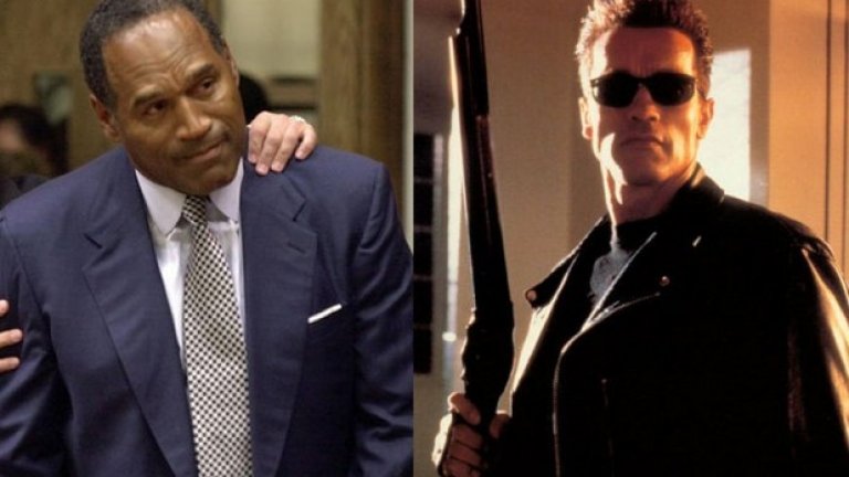 О'Джей Симпсън като "Терминатор"
Друг кандидат-терминатор е О'Джей Симпсън, който през 1984-та желае да играе в киното. Продуцентите на "Терминатор" обаче решават, че той "изглежда твърде добър" за да играе убиец. Доколко са били прави е спорно, като се има предвид, че по-късно Симпсън беше участник в "делото на века" по обвинение в убийство