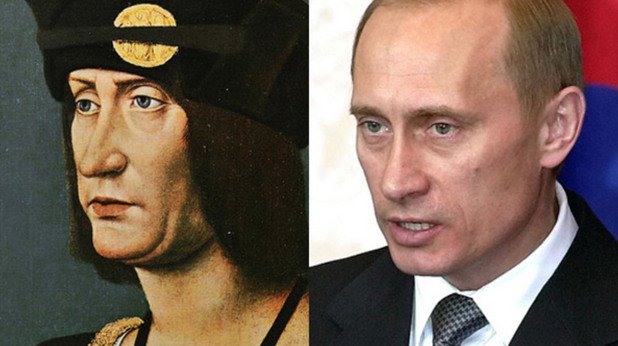 Портретът на Владимир Путин е едно към едно с този на френския крал Луи XII-ти. Или почти