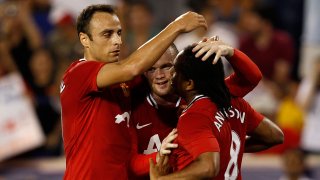 Димитър Бербатов, Уейн Рууни и Андерсон.