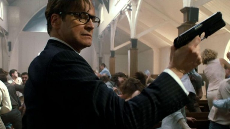 Сцената в църквата в "Kingsman: Тайните служби" (Kingsman: Secret Service, 2014)
Британската шпионска екшън-комедия включва сцена, в която Колин Фърт вади пистолет и започва да стреля, ръга и мачка, убивайки 40 души за три минути и 12 секунди в баптистка църква. Под режисурата на Матю Вон маниакалните членове на църквата са избити почти до крак. И ако това не ви се струва по никакъв начин забавно, предвид зачестилите терористични атентати напоследък, имайте предвид, че първоначално сцената е била дълга седем минути. Знаете ли колко ви е спестено всъщност?