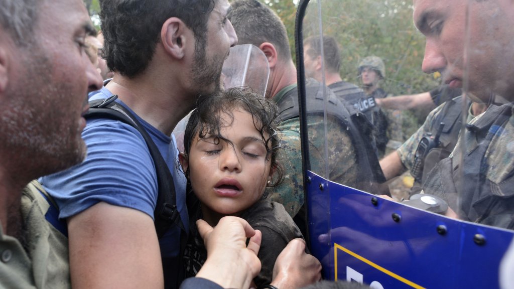Migrants Attempt To Get Through The Greek/Macedonian Border