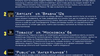 Баровете на София - една селекция на Webcafe