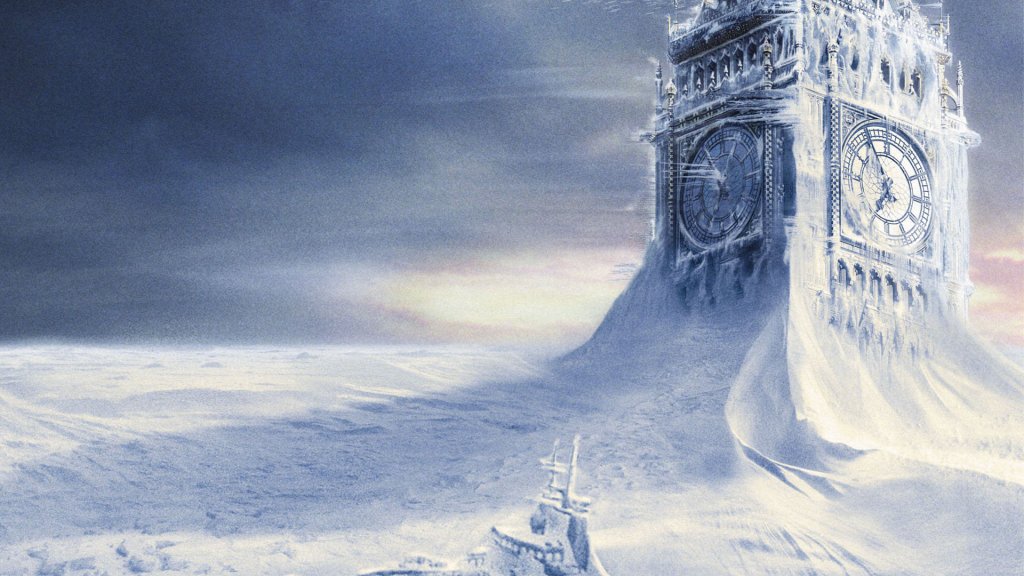 "The Day After Tomorrow" 
 2004 
Джак Хал, който е палеоклиматолог, трябва да прекоси Америка, за да отиде при сина си, попаднал в капана на снежна буря, която скоро ще изпрати цялата планета в нов ледников период. 