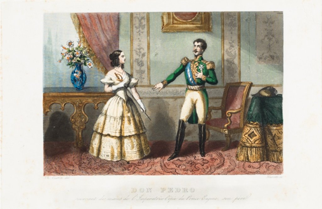 D._Pedro_recevant_des_mains_de_L_imperatrice_l_epée_du_prince_Eugene,_son_père_e.b.c